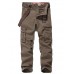 Men's Straight Cargo Pants Tactical Cargo Patchwork Multi Pocket Solid Color Full Length Pants Daily Wear Streetwear 100% Cotton Casual Classic ArmyGreen Black / Spring / Fall