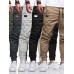 Men's Joggers Stylish Simple Sweatpants Casual Trousers Jogger Pants Solid Color With Elastic Waist Drawstring ArmyGreen Black Khaki Light gray Dark Gray