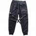 Men's streetwear cargo pants joggers hip-hop long trousers with multi-pockets Ribbon athleisure sweatpants sports outdoor fashion casual relaxed fit with elastic waist drawstring pants