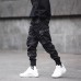 Men's streetwear cargo pants joggers hip-hop long trousers with multi-pockets Ribbon athleisure sweatpants sports outdoor fashion casual relaxed fit with elastic waist drawstring pants