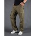 Men's Straight Tactical Cargo Trousers Pocket Multiple Pockets Solid Color Comfort Breathable Full Length Pants Casual Basic Cargo Gray Green Grass Green Inelastic