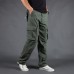 Men's Straight Tactical Cargo Trousers Pocket Multiple Pockets Solid Color Comfort Breathable Full Length Pants Casual Basic Cargo Gray Green Grass Green Inelastic