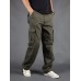 Men's Straight Tactical Cargo Trousers Pocket Multiple Pockets Solid Color Comfort Breathable Full Length Pants Casual Basic Cargo Gray Green Grass Green Inelastic