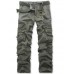 Men's Outdoor Vintage Washed Cotton Washed Multi-pocket Tactical Pants multi-pocket cargo pants straight pants trousers work pants khaki green