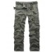 Men's Outdoor Vintage Washed Cotton Washed Multi-pocket Tactical Pants multi-pocket cargo pants straight pants trousers work pants khaki green