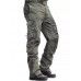 Men's Outdoor Vintage Washed Cotton Washed Multi-pocket Tactical Pants multi-pocket cargo pants straight pants trousers work pants khaki green