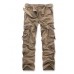 Men's Outdoor Vintage Washed Cotton Washed Multi-pocket Tactical Pants multi-pocket cargo pants straight pants trousers work pants khaki green