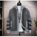 2022 Winter New Plush Thickened Large Men's Jacket Sweater Jacket Stand Collar Cardigan Top