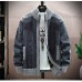 2022 Winter New Plush Thickened Large Men's Jacket Sweater Jacket Stand Collar Cardigan Top