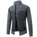 Men's Cardigan Jumper Knit Zipper Color Block Stand Collar Stylish Holiday Fall Winter Black Light gray XS S M / Long Sleeve / Machine wash / Unisex / Regular Fit / Long Sleeve