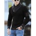 Men's Pullover Jumper Knit Knitted Color Block Turtleneck Ethnic Style Daily Fall Spring Black Gray S M L / Long Sleeve / Long Sleeve / Loose