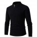 Men's Pullover Sweater Jumper Ribbed Knit Zipper Knitted Solid Color Stand Collar Stylish Basic Daily Holiday Fall Winter Black Gray M L XL / Long Sleeve / Long Sleeve / Weekend