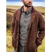 Men's Cardigan Jumper Knit Knitted Solid Color Open Front Casual Weekend Fall Spring Green Blue S M L / Cotton / Long Sleeve / Long Sleeve