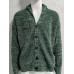 Men's Cardigan Jumper Knit Knitted Solid Color Open Front Casual Weekend Fall Spring Green Blue S M L / Cotton / Long Sleeve / Long Sleeve