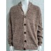 Men's Cardigan Jumper Knit Knitted Solid Color Open Front Casual Weekend Fall Spring Green Blue S M L / Cotton / Long Sleeve / Long Sleeve