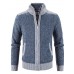 Men's Sweater Cardigan Jumper Knit Knitted Color Block Shirt Collar Stylish Casual Sport Daily Fall Winter Blue Light gray M L XL / Long Sleeve / Long Sleeve