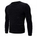 Men's Pullover Sweater Jumper Ribbed Knit Cropped Knitted Solid Color Crew Neck Stylish Basic Daily Holiday Fall Winter Black Coffee S M L / Cotton / Long Sleeve