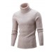 Men's Pullover Jumper Knit Retro Stylish Color Block Turtleneck Beaded Edge Sweaters Daily Holiday Winter White Black XS S M / Polyester / Elastic / Rib Fabrics / Long Sleeve / Machine wash