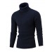 Men's Pullover Jumper Knit Retro Stylish Color Block Turtleneck Beaded Edge Sweaters Daily Holiday Winter White Black XS S M / Polyester / Elastic / Rib Fabrics / Long Sleeve / Machine wash