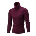 Men's Pullover Jumper Knit Retro Stylish Color Block Turtleneck Beaded Edge Sweaters Daily Holiday Winter White Black XS S M / Polyester / Elastic / Rib Fabrics / Long Sleeve / Machine wash