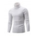 Men's Pullover Jumper Knit Retro Stylish Color Block Turtleneck Beaded Edge Sweaters Daily Holiday Winter White Black XS S M / Polyester / Elastic / Rib Fabrics / Long Sleeve / Machine wash