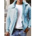 Men's Jacket Outdoor Street Daily Winter Regular Coat Regular Fit Thermal Warm Windproof Breathable Streetwear Sporty Casual Jacket Long Sleeve Solid Color Pocket Black Blue Gray / Faux Leather