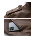 Men's Jacket Casual Jacket Outdoor Street Daily Fall Winter Regular Coat Regular Fit Thermal Warm Breathable Sporty Casual Jacket Long Sleeve Solid Color Pocket Full Zip Dark Grey Brown