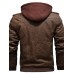 Men's Jacket Casual Jacket Outdoor Street Daily Fall Winter Regular Coat Regular Fit Thermal Warm Breathable Sporty Casual Jacket Long Sleeve Solid Color Pocket Full Zip Dark Grey Brown