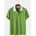Mens Cotton Fruit Embroidered Loose Light Lapel Collar Golf Shirts