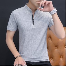 Men Short-sleeved Slim Lapel casual T-shirts