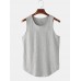 Mens Solid Color Sleeveless Casual Tank Tops